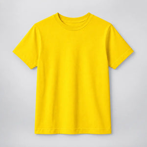 Camiseta Infantil 100% Algodão - Amarelo