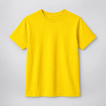 Camiseta Infantil 100% Algodão - Amarelo