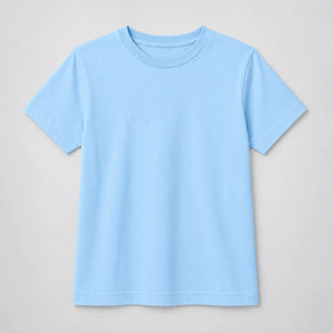 Camiseta Infantil 100% Algodão - Azul Bebê