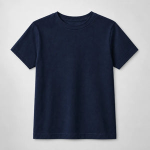Camiseta Infantil 100% Algodão - Azul Marinho
