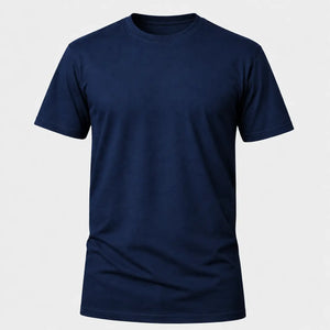Camiseta Básica 100% algodão Fio 30.1 - Azul Marinho