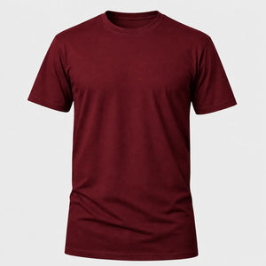 Camiseta Básica 100% algodão Fio 30.1 - Bordô