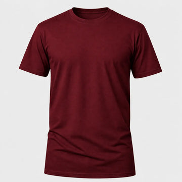 Camiseta Básica 100% algodão Fio 30.1 - Bordô