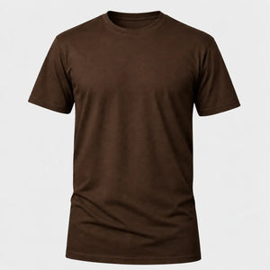 Camiseta Básica 100% algodão Fio 30.1 - Marrom