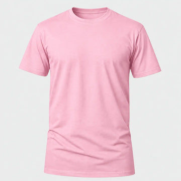 Camiseta Básica 100% algodão Fio 30.1 - Rosa