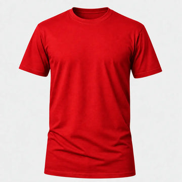 Camiseta Básica 100% algodão Fio 30.1 - Vermelho