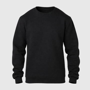 Blusa Moletom Gola Redonda Premium - Preto
