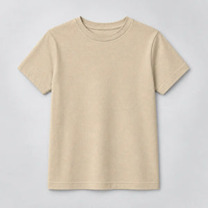 Camiseta Infantil 100% Algodão - Caqui