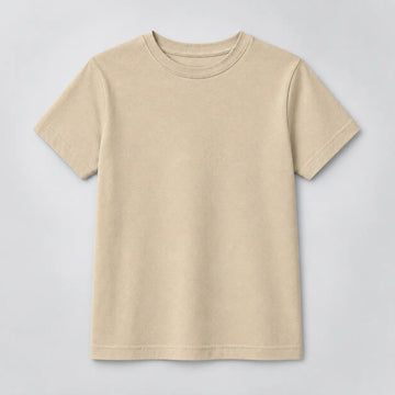 Camiseta Infantil 100% Algodão - Caqui