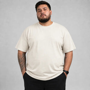 Camiseta Básica Plus Size 100% Algodão - Off-White