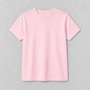 Camiseta Infantil 100% Algodão - Rosa Bebê