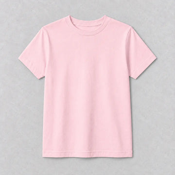 Camiseta Infantil 100% Algodão - Rosa Bebê