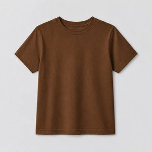 Camiseta Infantil 100% Algodão - Marrom