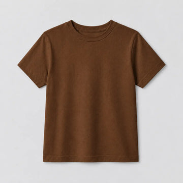 Camiseta Infantil 100% Algodão - Marrom