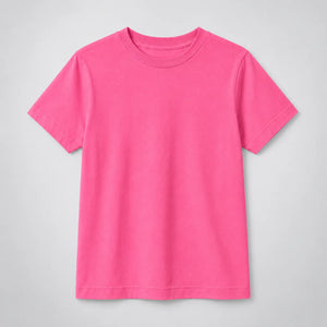 Camiseta Infantil 100% Algodão - Rosa Pink