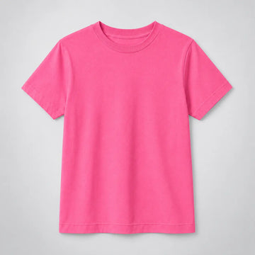 Camiseta Infantil 100% Algodão - Rosa Pink