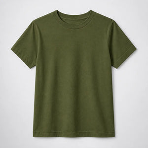 Camiseta Infantil 100% Algodão - Verde Militar