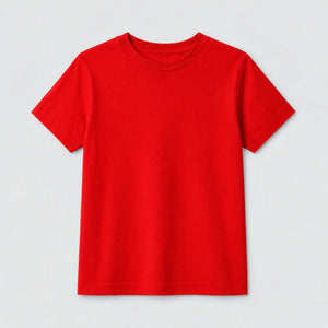 Camiseta Infantil 100% Algodão - Vermelho