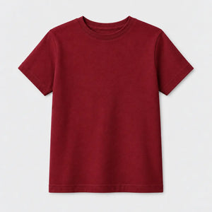 Camiseta Infantil 100% Algodão - Bordô