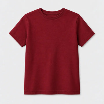 Camiseta Infantil 100% Algodão - Bordô